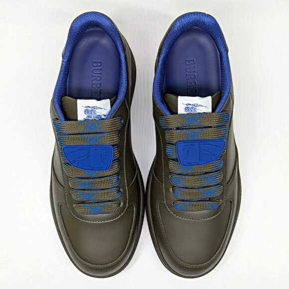 Burberry Men's Terrace Low Top Leather Sneakers in Loch Size 43 (MSRP $820) - Picture 6 of 12